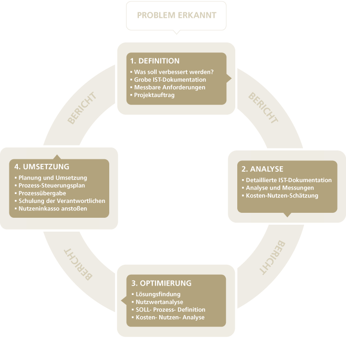 Zyklus der Prozessoptimierung